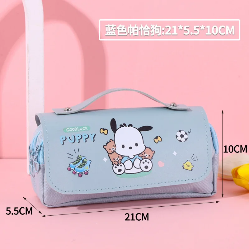 ثلاثية الأبعاد Kawaii مرحبا كيتي مقلمة الكرتون Kuromi الضغط حقيبة أقلام رصاص لطيف مقاوم للماء اللوازم المدرسية القرطاسية حقيبة التخزين #6