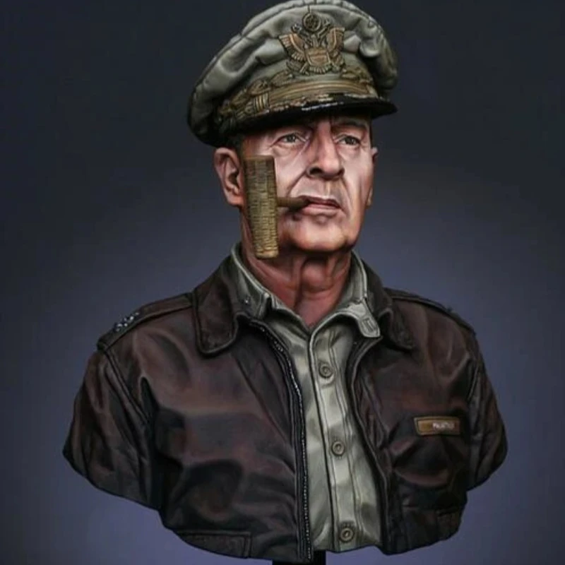 1/10 Scale Bust Resin Figure Model Kit MacArthur Historical Celebrity Garage Kit Zorograph Unassembled Unpainted Diorama DIY Toy