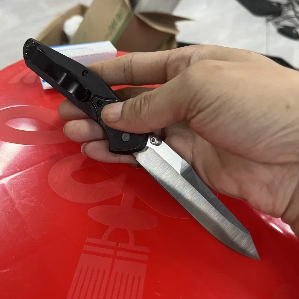 Manual Open BM Osborne 940 Folding Knife D2 Satin Finish Reverse Tanto Blade with Thumb Studs Tactical Hunting Survival Tools - view 4