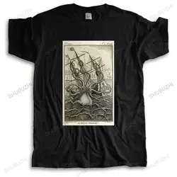 new men crew tees fashion shubuzhi t-shirt Octopus Men's Shirt - Men's Octopus T-shirt - Kraken Tshirt - Pirate Graphic tee