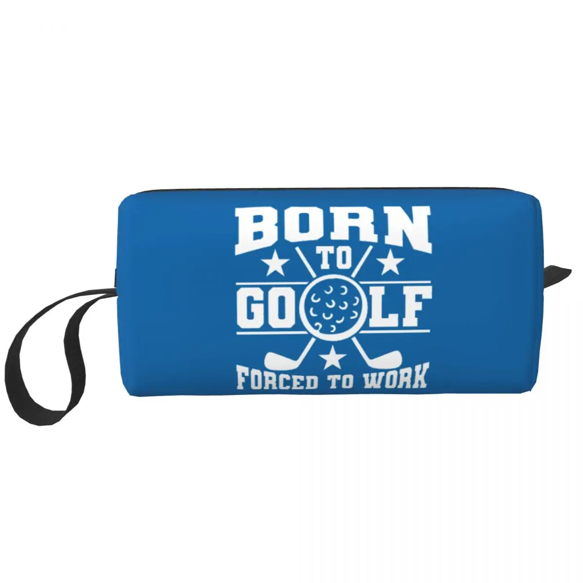 Born To Golf Forced To Work Makeup Bag for Women Travel Cosmetic Organizer Fashion Storage Toiletry Bags