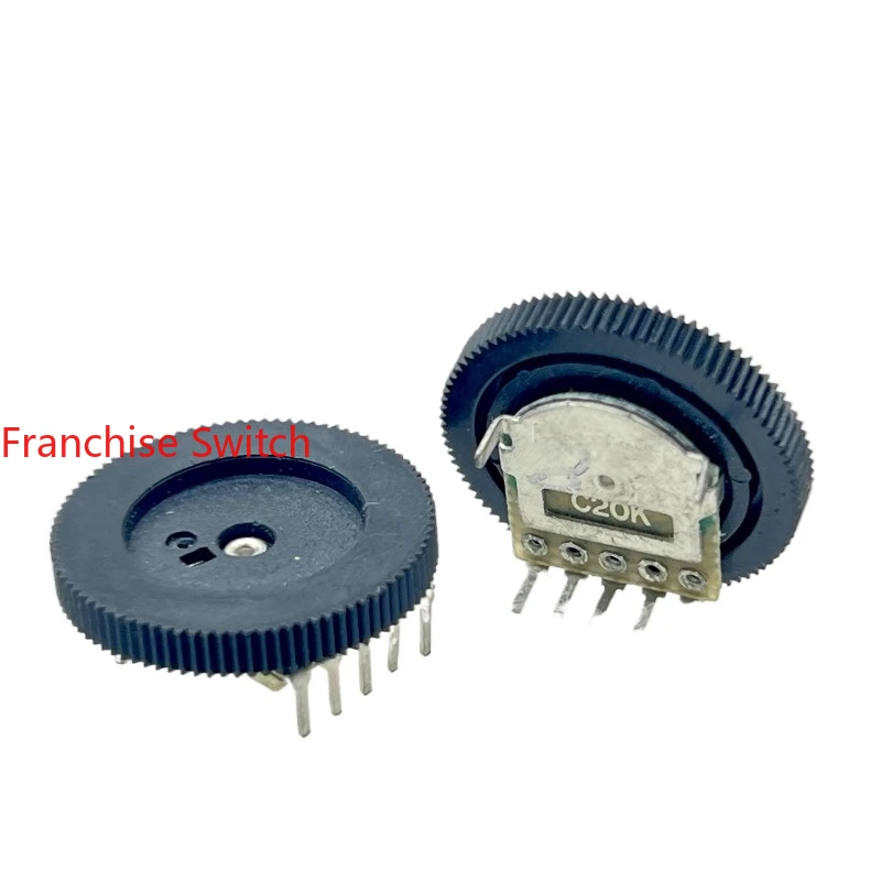 100PCS High Quality Pulley Adjustable Potentiometer 18x2.4 Dual C20K Volume 