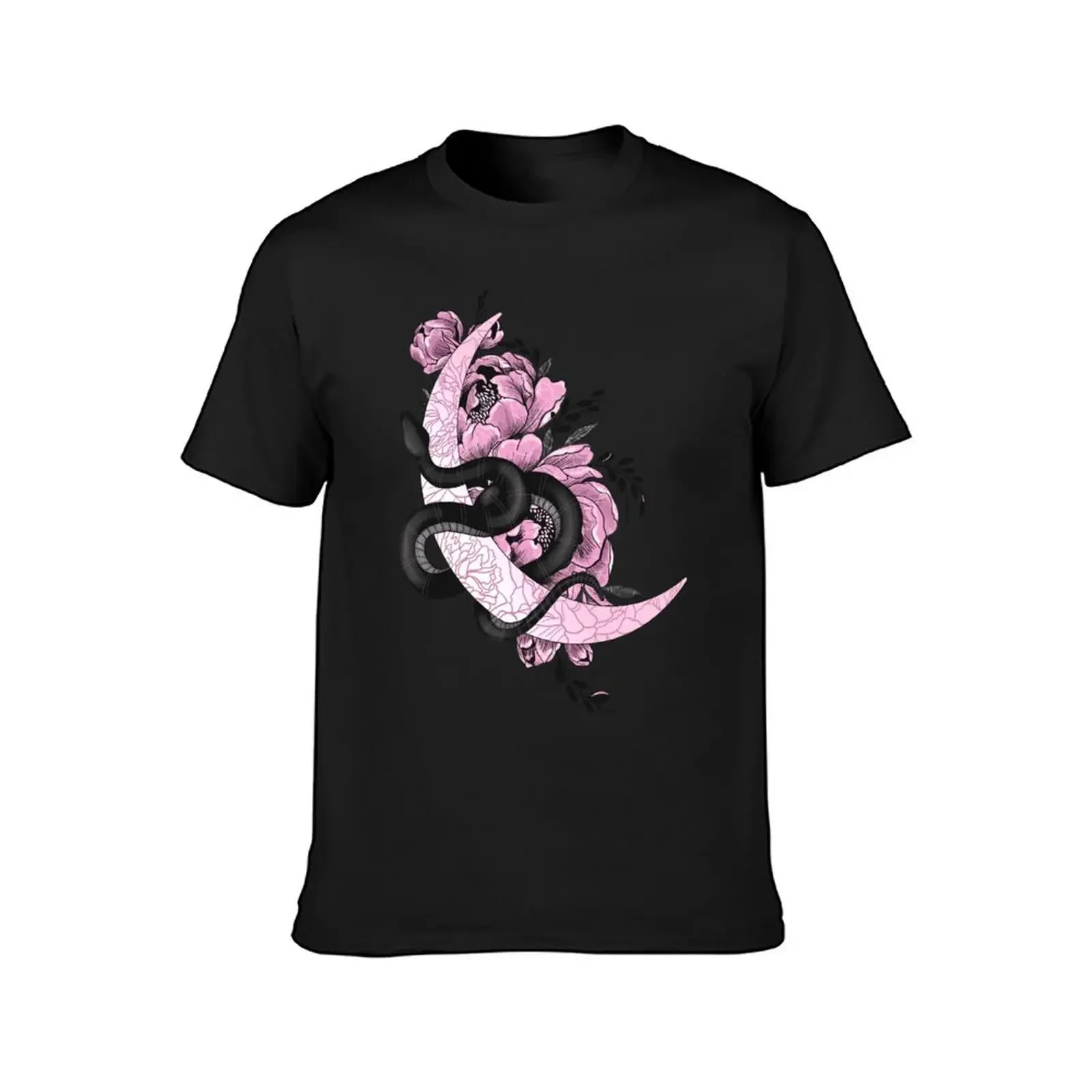 Moon Snake T-Shirt graphics baggy shirts Short sleeve tee mens graphic t-shirts