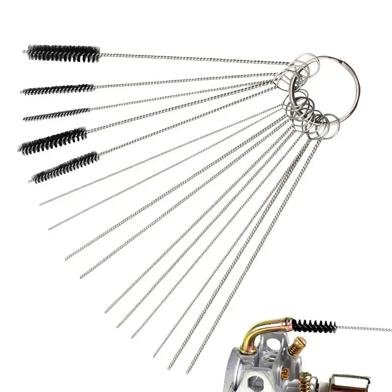 

Cleaning Needles Spray Cleaning Repair Tool Kit Stainless Steel Kit With 5 Brushes 10 Cleaning Needles For Outboard Motor ATV