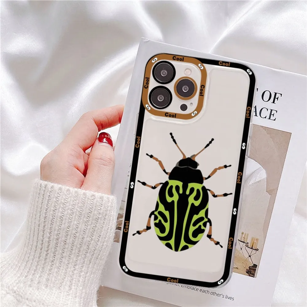 Bug Beetles Insects Phone Case For Samsung S 20 21 22 23 lite plus ultra Clear Mobile Cover Funda