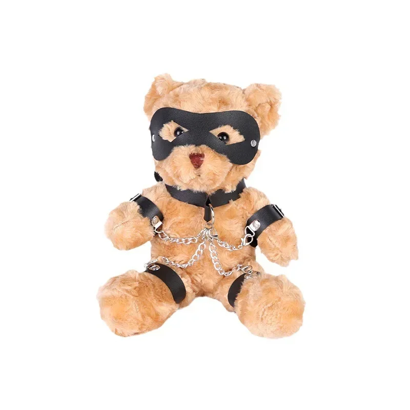 

BLACKWOLF Kinky Fetish Plush Bear Bondage Gifts Valentines Gifts for Her or Him BDSM Lover Bear for Submissive Dominant Gift