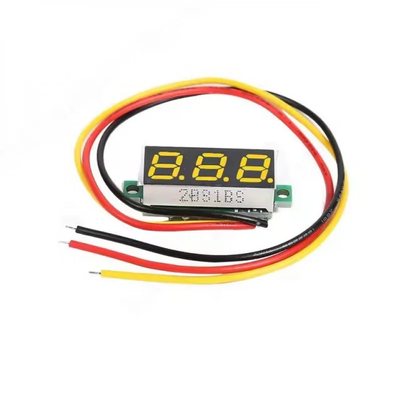 0.28Inch Ultra-Small Digital Voltmeter Digital Display Adjustable Three LineDC0-100V Battery Voltmeter