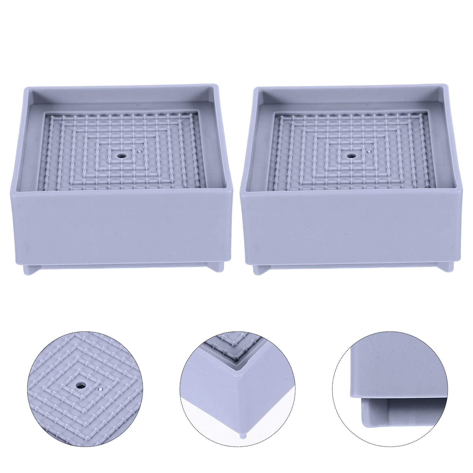 

4Pcs Universal Bed Leg Pads Heavy Duty Furniture Risers Non-Slip Height Extenders for Tables Chairs Appliances