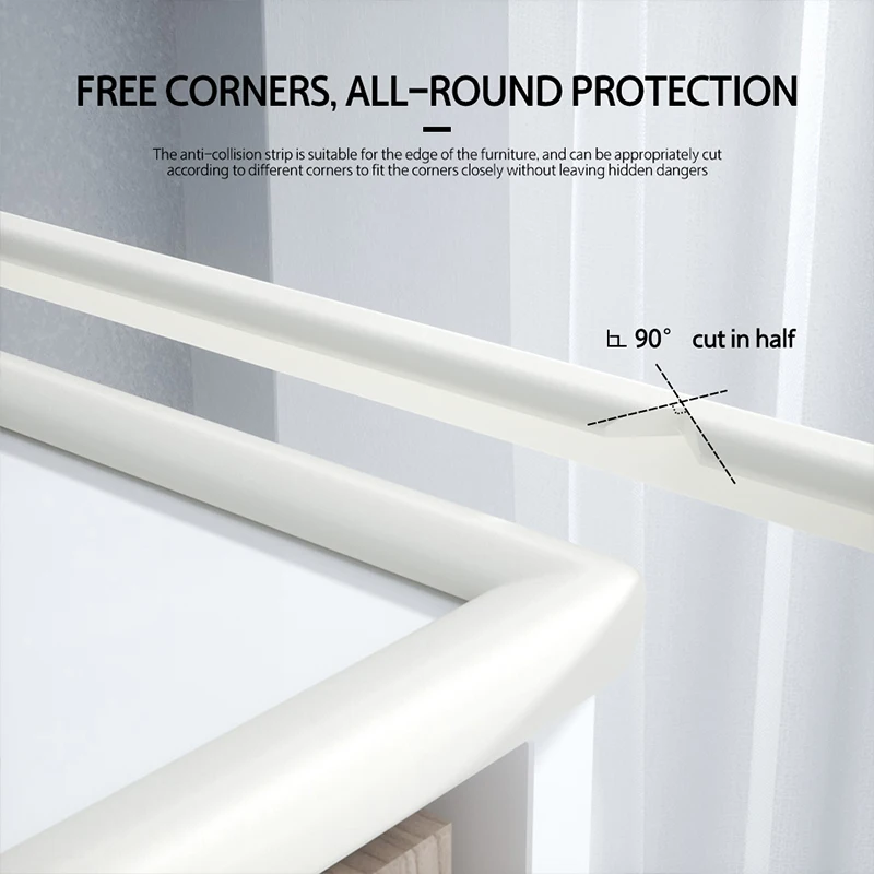 1PC 2M Bé An Toàn Bảng Cạnh Bàn Bảo Vệ Strip Home Đệm Guard Strip Bảo Vệ An Toàn Trẻ Em Bar Strip mềm Dày Bumper