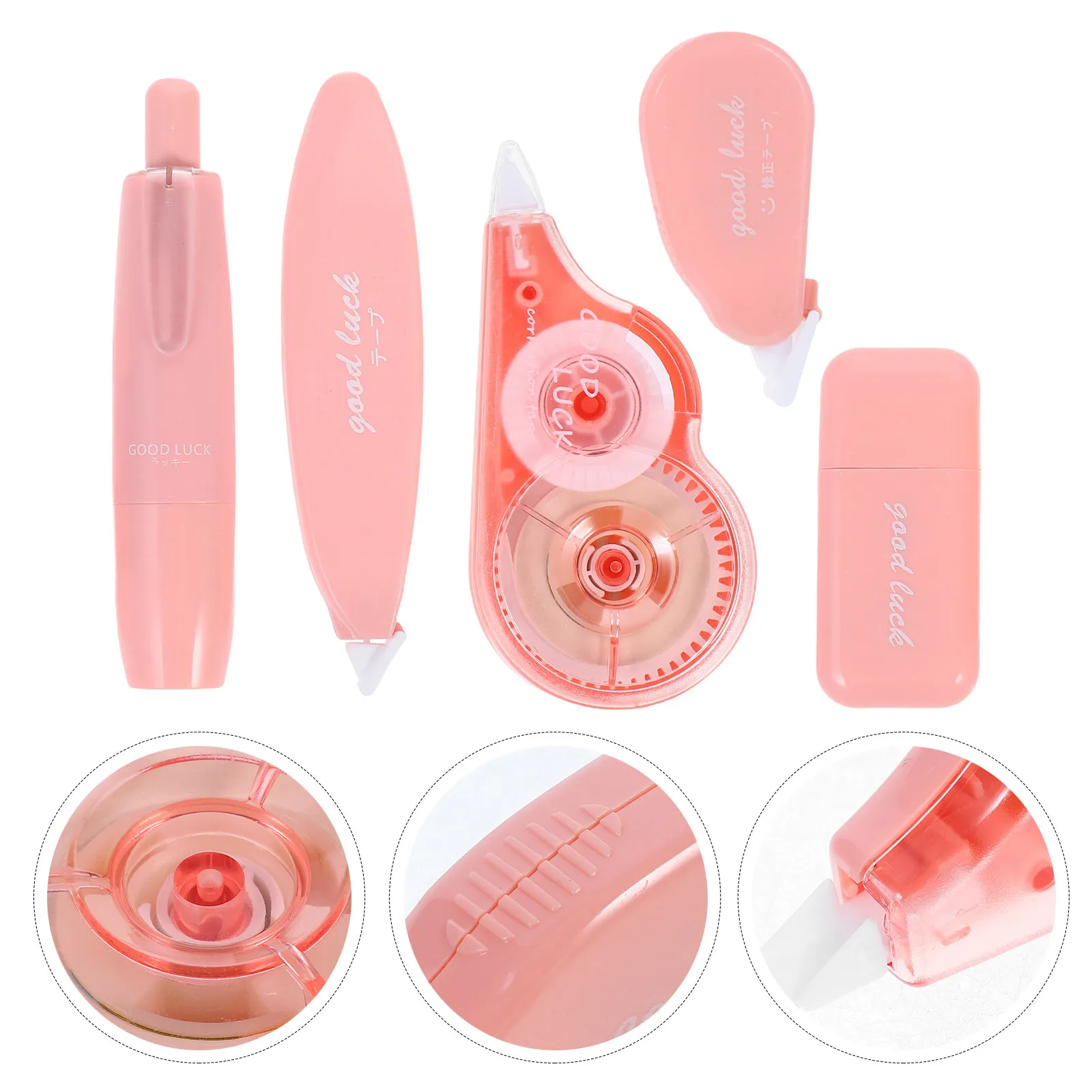 5Pcs Portable Correction Tape Set For Office Supplies Student Silent Roller Design Instant Students Study Paper