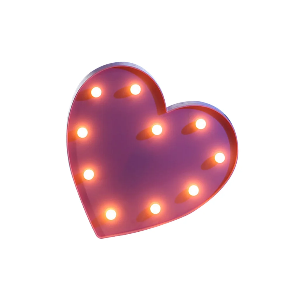 LED Liebesherz Nachtlicht Rosa L-Größe Warmes Romantisches Leuchtlicht für Valentinstag Hochzeit Geburtstag Party Heim-Deko