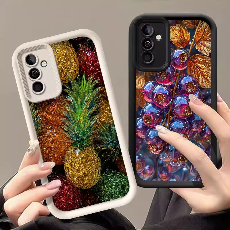 Luxury Aesthetic Crystal Fruits 2D Printing Phone Case for Samsung Galaxy S26 Ultra S25 FE S24+ S23 S22 S21 Plus S26+ Soft Cover