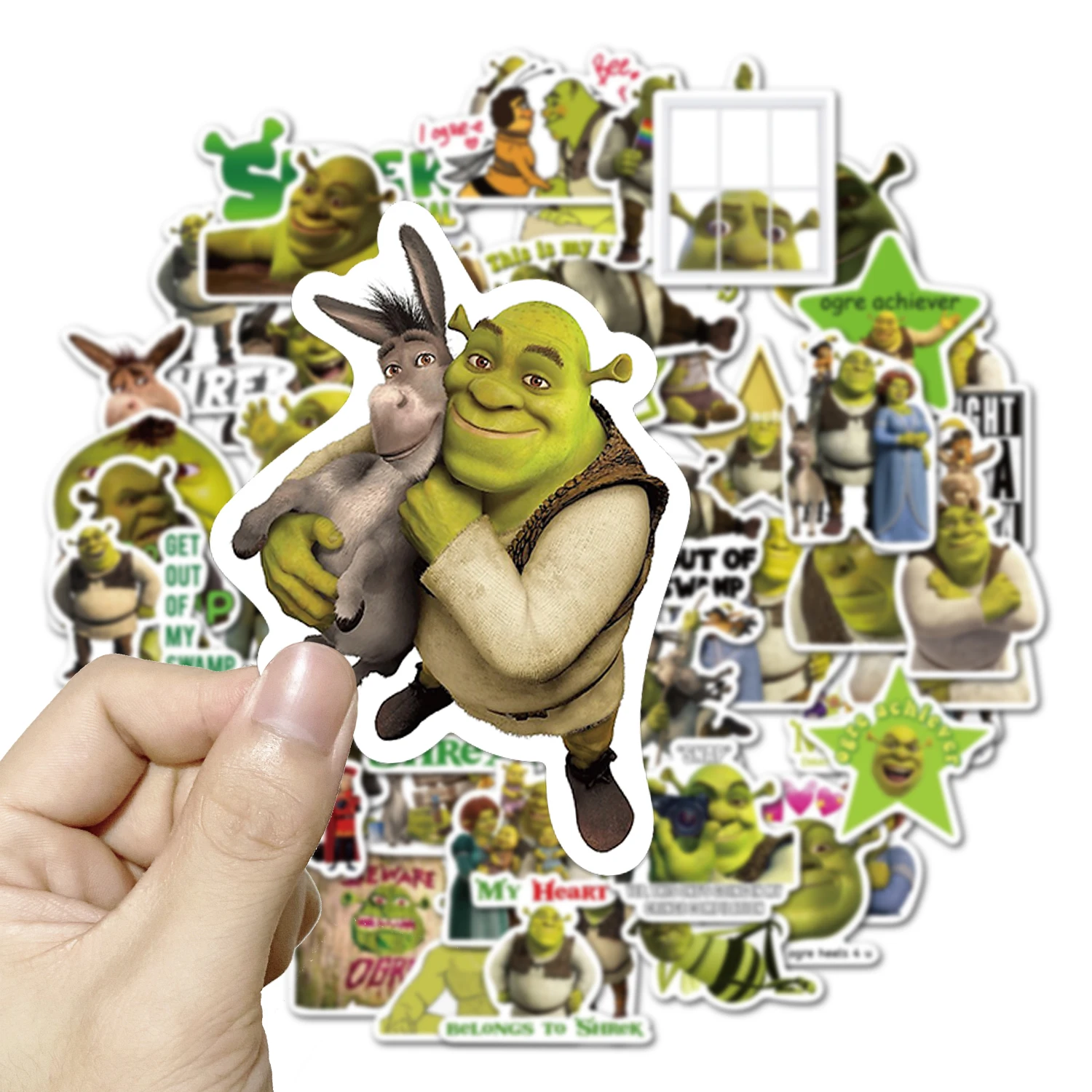 10/50Pcs Funny Disney Monster Shrek Stickers Decal Suitcase Fridge Motorcycle Skateboard Guitar Cartoon Kids Stickers Gift Toy