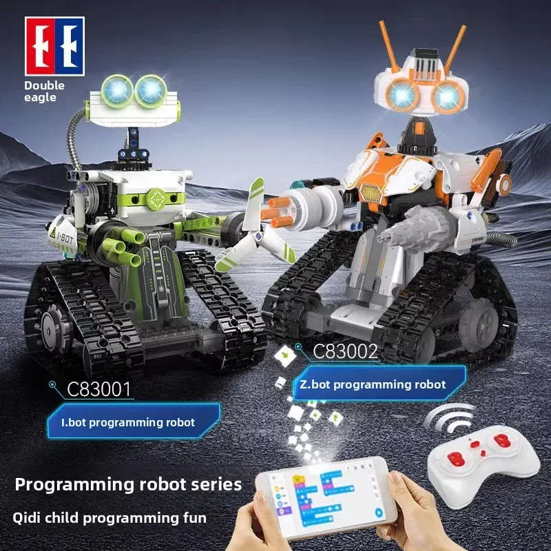 

Double Eagle C83001 Пульт дистанционного управления I .BOT Программирующий робот Развивающие строительные блоки Мальчики Интеллектуальная сборка игрушки