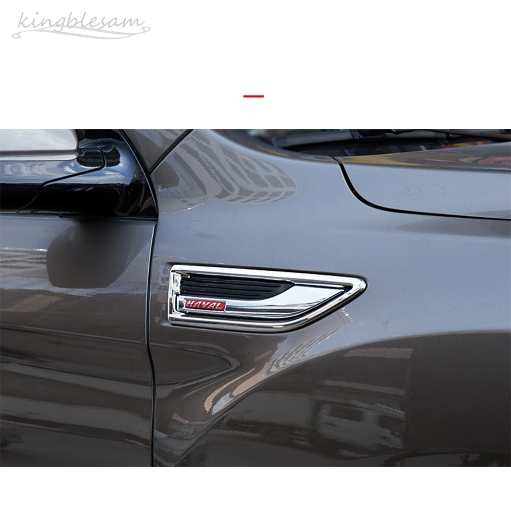 Black Chrome For Great Wall Haval H9 2014 2015-2021 2022 Car Wing Side Badge Fender Emblem sticker Cover moulding Accessories