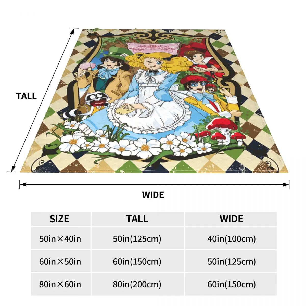 Candy Candy Anime Kurin Blanket Kawaii Japanese for kids Fuzzy Vintage Breathable Throw Blankets for Home All Season