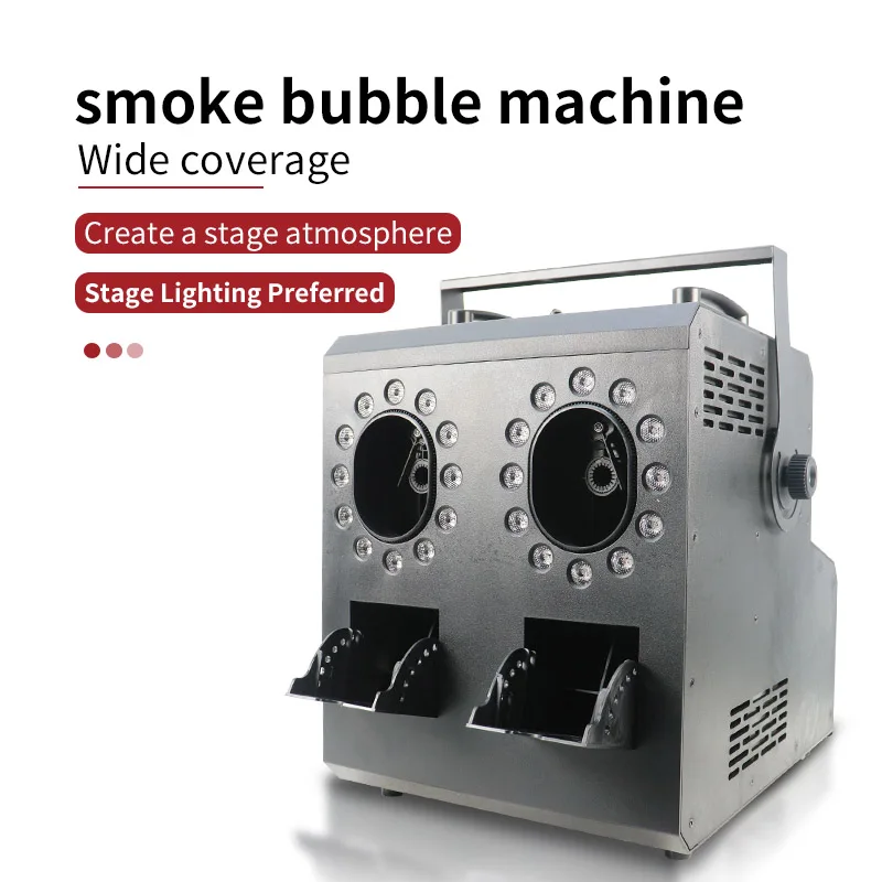 2 Ways LED Bubble Fog Machine 900W Remote DMX Smoke Bubble Blower For Wedding Party Stage Events