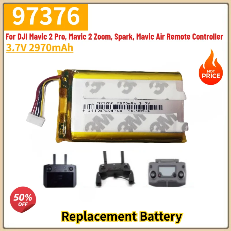 97376 Battery 3.7V 2970mAh For DJI Mavic 2 Pro / Zoom, Spark, Mavic Air Remote Controller High Quality Replacement Battery