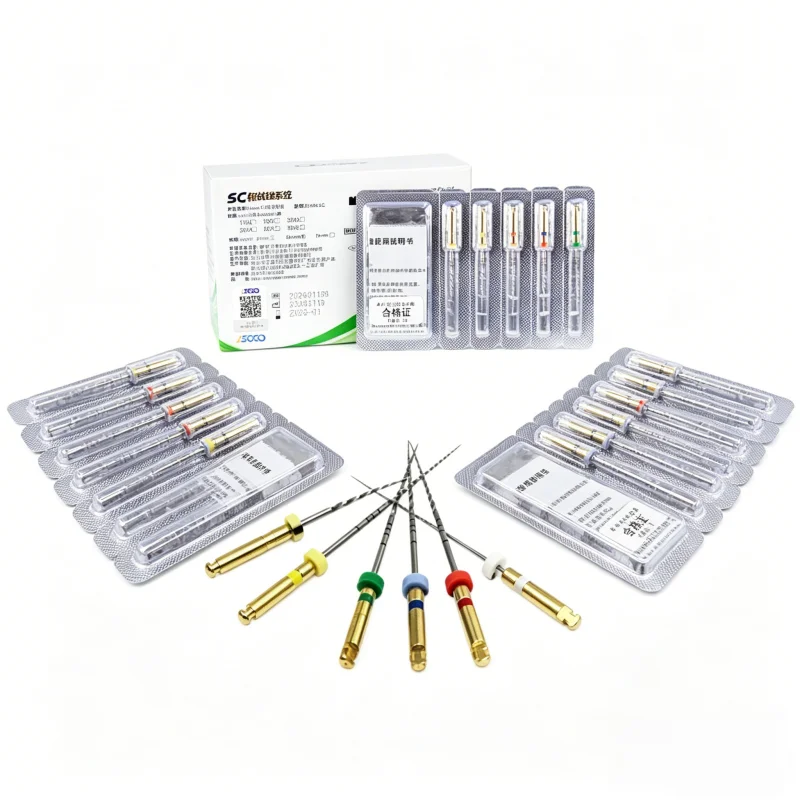 

Dental SOCO Heat-Activated Nickel Titanium Files – 6Pcs/Pack for Root Canal Procedures