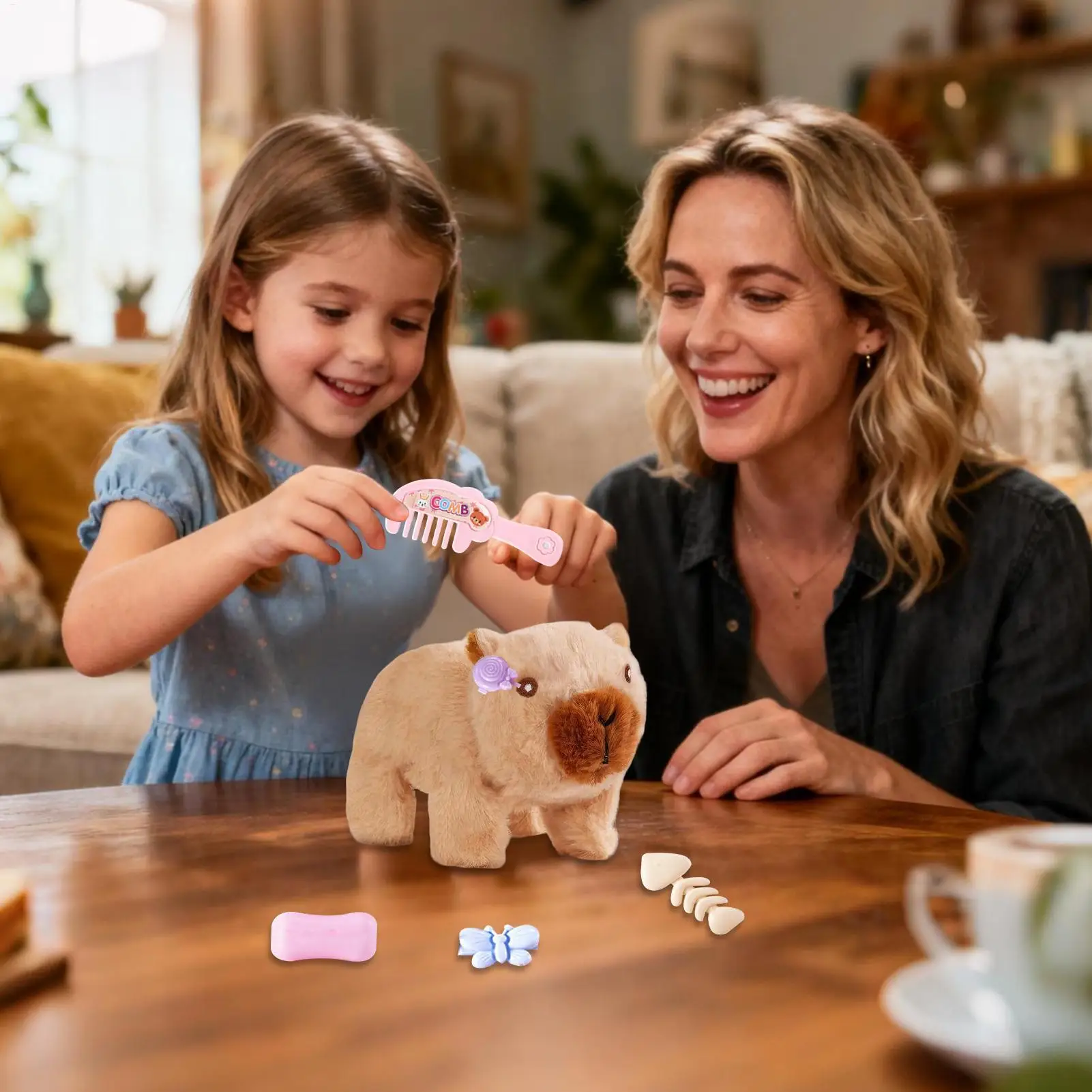 Plush Interactive Toy Figures Soft Electric Walking Doll Electric Cute Capybara Plush For Child Adult Youth Girl Boy House