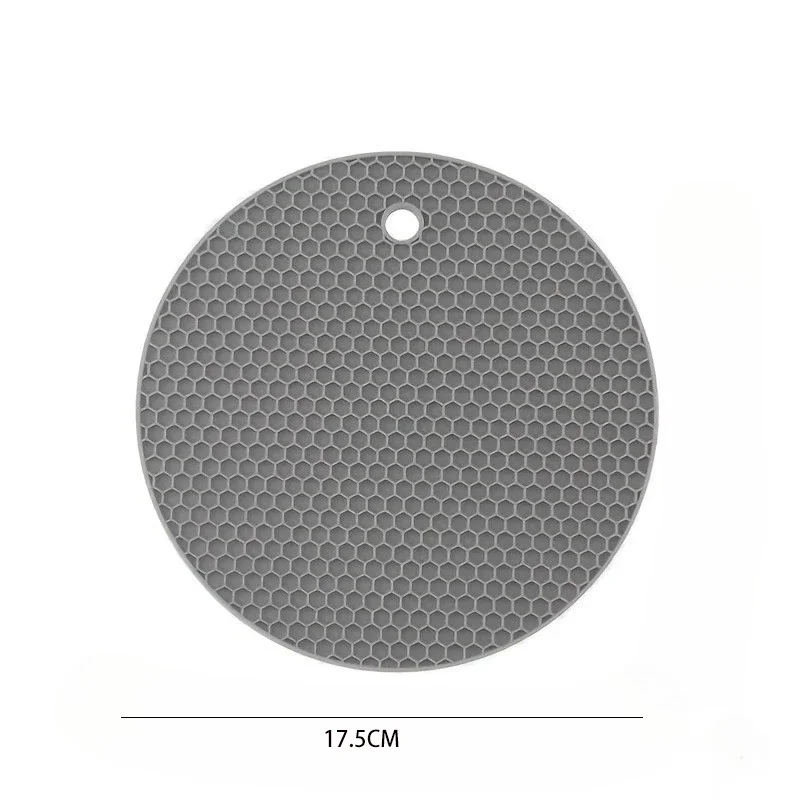 1PC Silicone Anti Scalding Mat Heat Resistant Non Slip Pot Holder Kitchen Countertop Protector Circular Cookware Pad for Stove