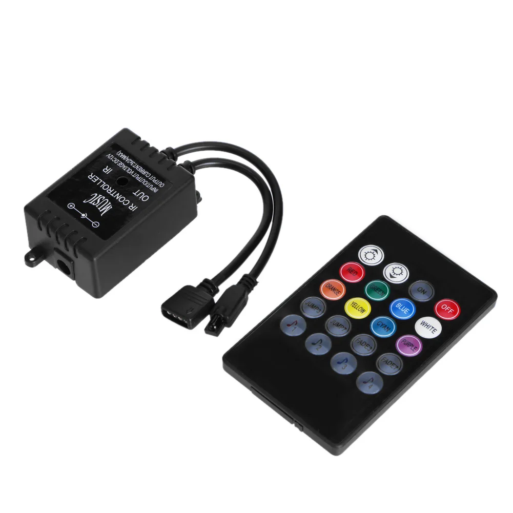 20 Keys Music Voice IR Controller for LED Lamp Box Sound Sensor Remote Control for RGB LED Strip Lighting Accessories