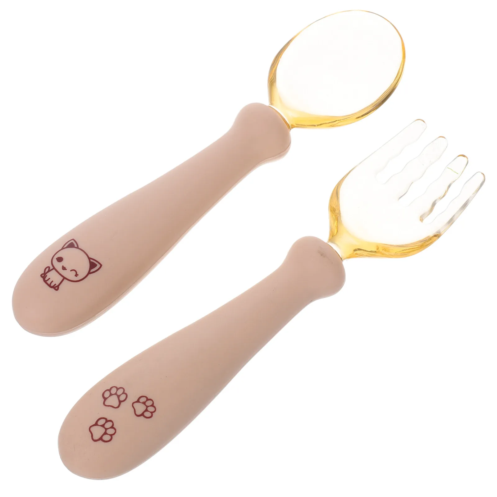 

1Set Silicone Baby Cutlery Set Cute Fork and Spoon for Easy Feeding Flexible Bendable Spoon for Kids Mealtime Training Tableware