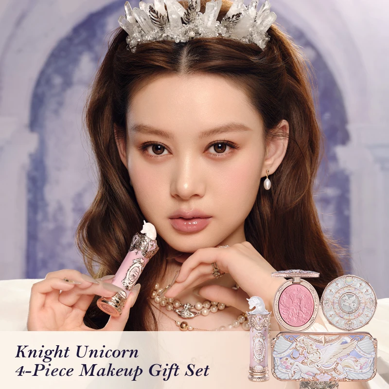 [new]flower-knows-knight-unicorn-collection-gift-set-includes-makeup-palette-lipstick-blush-loose-setting-powder