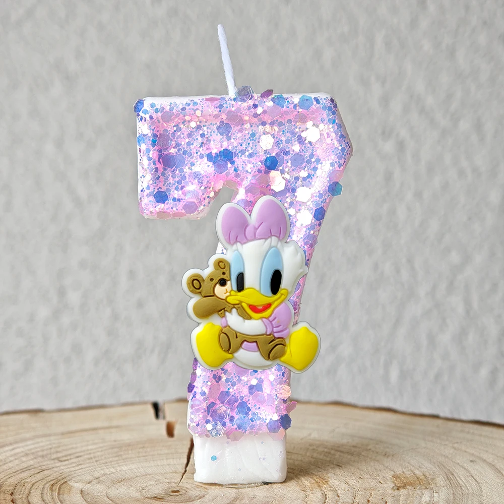 Schattige Donald Duck kaars nummer 0-9 voetbalkaars Donald Duck taartdecoratie jongens verjaardagsfeestje voor kinderen babyshower decoraties