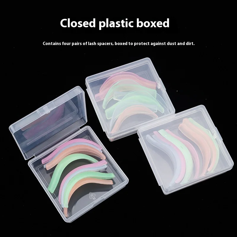4 paires/boîte d'aide à l'extension de cils, outils de permanente et de teinture pour faux cils, joints en Silicone pour le repassage des cils