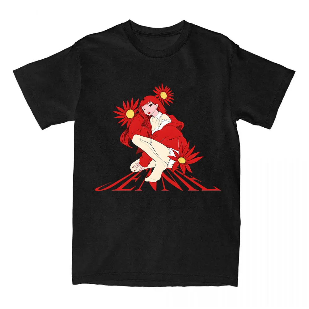 جيني العودة إلى المدرسة أنيمي المحملة قصيرة الأكمام القطن الإناث تي شيرت عادية موضة الجرافيك الطباعة بلايز س الرقبة النساء الرجال #4