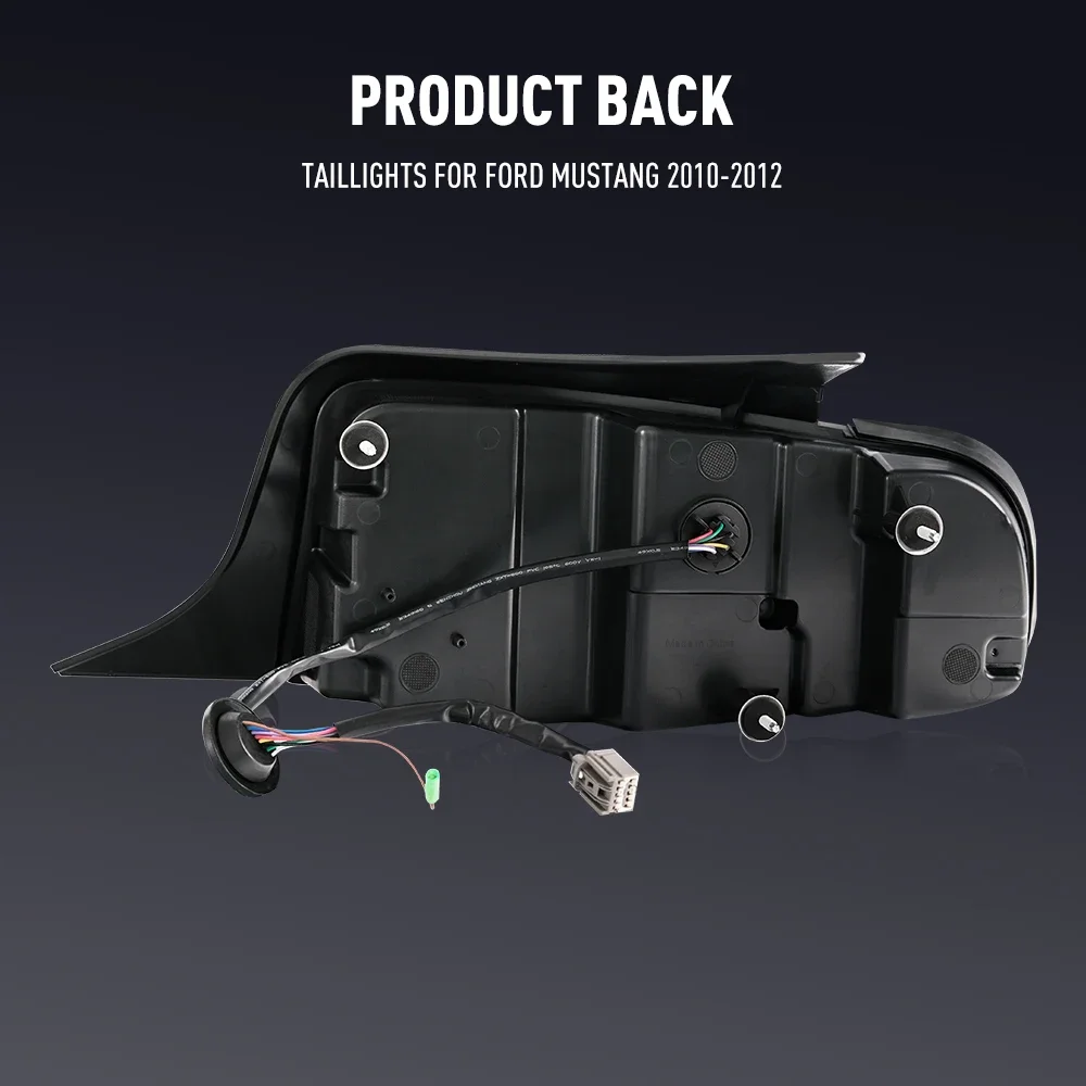 1 комплект светодиодных задних фонарей для Ford Mustang 2010-2012, задние фонари с тормозом, задние противотуманные фары, указатель поворота