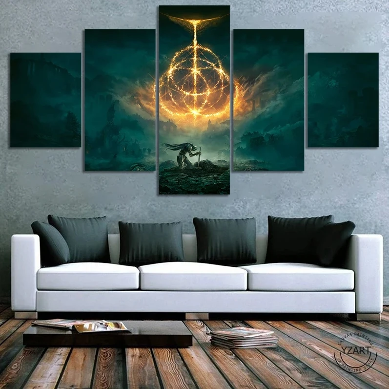 No Frame Painting Video Games Art Landscape Poster for Home Decor Wall Art Canvas Oil Painting Gift