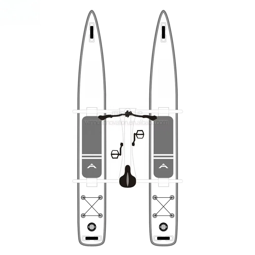 JTRDA Cheap Customized logo Water Bike Boat Inflatable Water Bicycle Aqua Bike Floating Water Bikes With Paddle Board