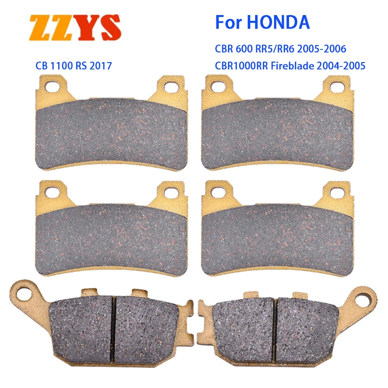 For HONDA CBR600 CBR 600 RR5 RR6 2005 2006 CBR1000RR CBR 1000 RR Fireblade 2004 2005 CB1100 CB 1100 RS 2017 Front Rear Brake Pad