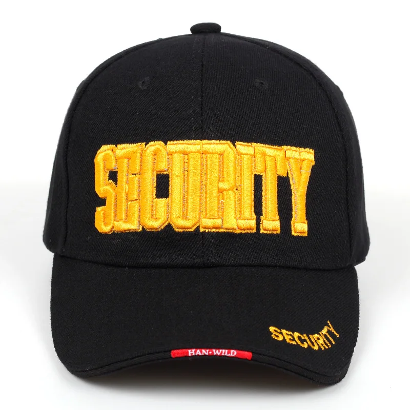 Security Hat Security Guard Hats Adjustable Size Embroidery Baseball Cap Hat Secret Service Cosplay Spy FBI Accessory