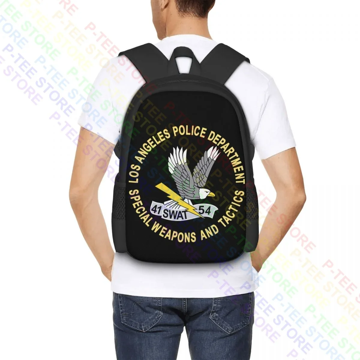 Lapd Swat P-1038Backpack Large Capacity Cute New Style