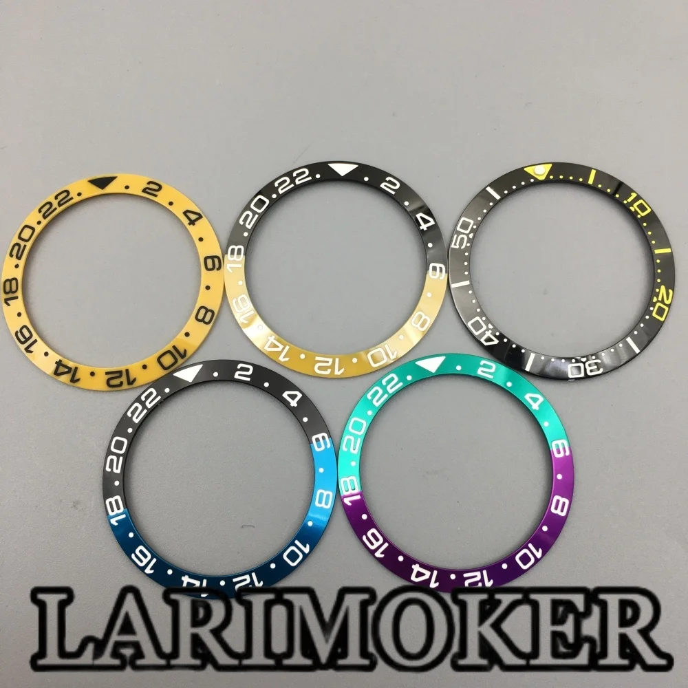 

LARIMOKER 38mm Ceramic Aluminum Watch Bezel Insert Fit 40mm Watch Case Watch bezel accessory