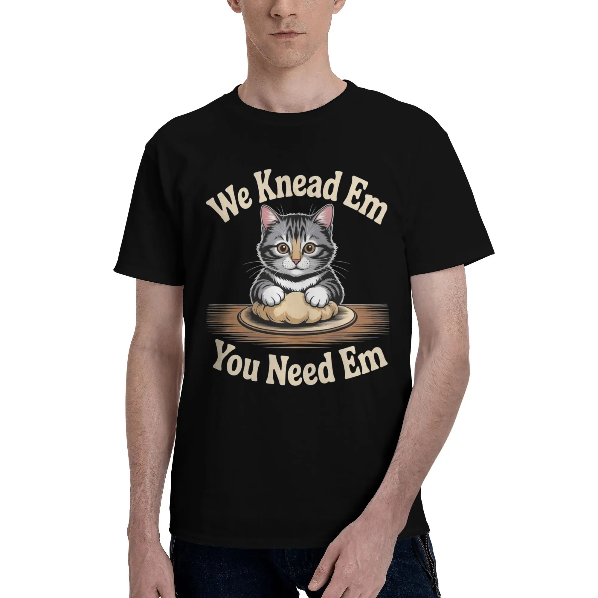 Biscuits We Knead Em You Need Em Fashion T Shirt for Men Women Cute Cats Cotton  Tee Shirt Clothes