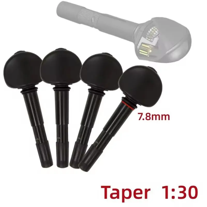 SYDS Violin Tuning Pegs Accessories 4PCS Mechanical Tuners, Scrolled Head Finetune Pegs Set, Violin Peg String Machine