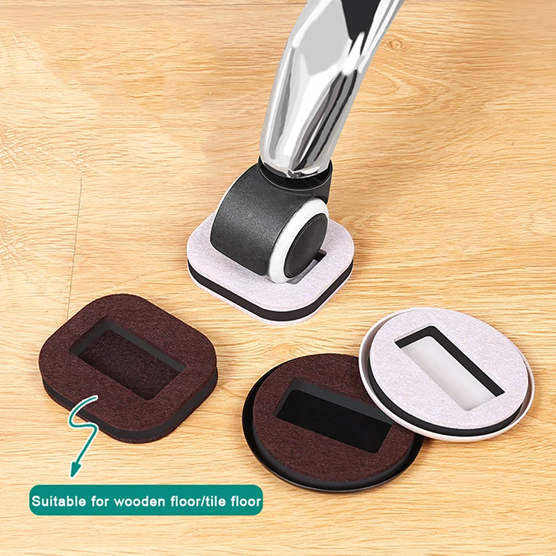 

Office Chair Wheel Stopper Furniture Caster Cups Hardwood Floor Protectors Anti Vibration Pad Chair Roller Feet Anti-slip Mat