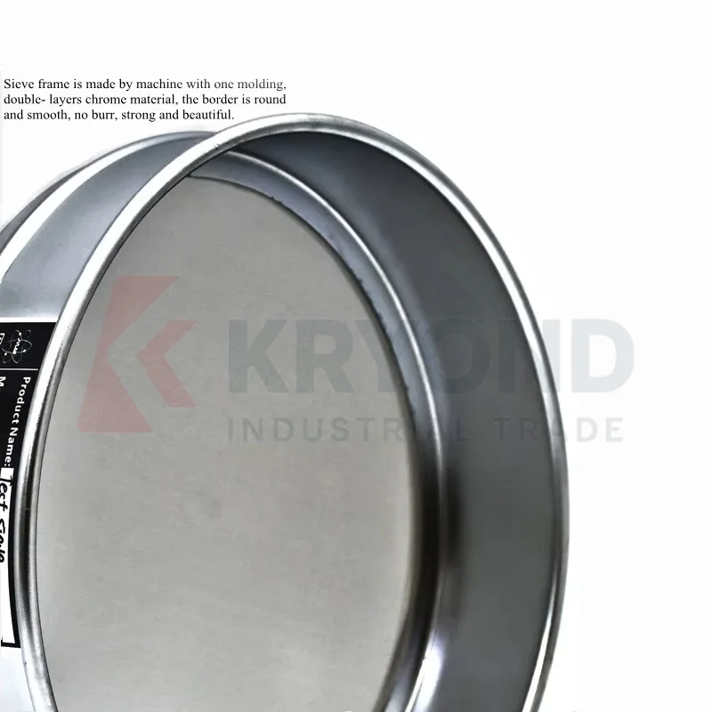 Analysis Sieve Sampling Inspection Standard Lab Test Sieve 304 SUS Filter Mesh Chroming Frame Diameter 20cm 500 Mesh 003mm