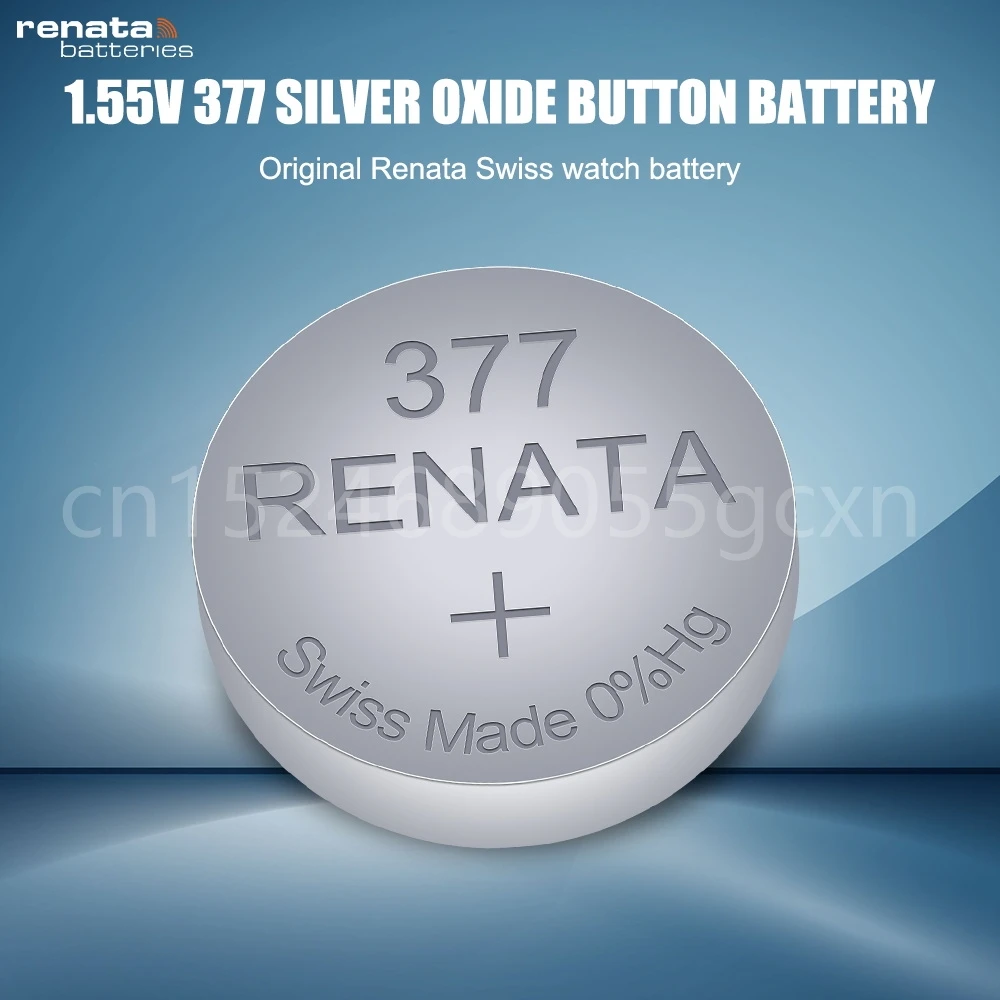 100% Renata 377 SR626SW AG4 LR626 1.55V Silver Oxide Watch Battery SR66 V377 for Scale Watch Swiss Made Button Coin Cells