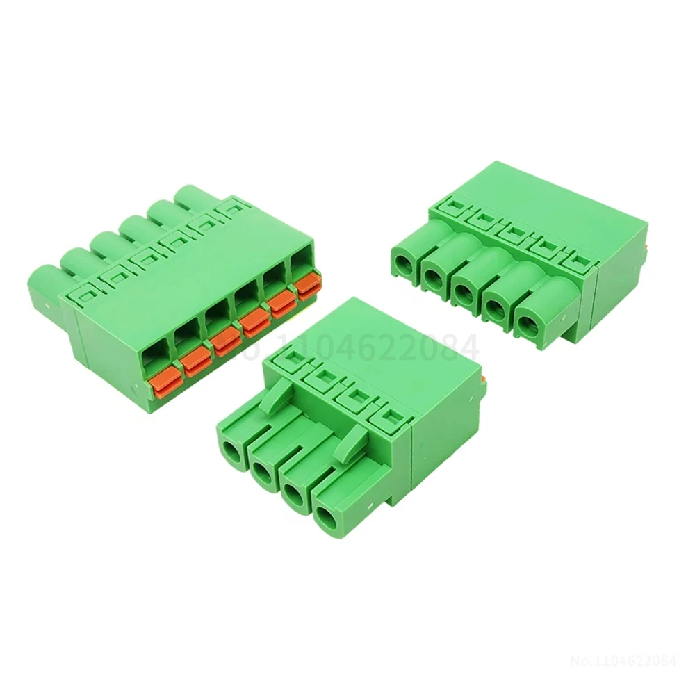 (5 pcs) KF 2EDGKN 5.08MM 5.0MM Spring Loaded Quick Plug PCB Terminal Block Phoenix Terminal Block 2~12P JM 15EDGKN 5.08 / 5.0