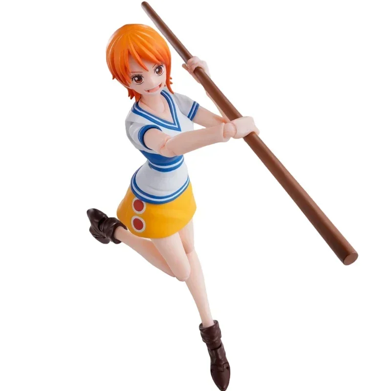 In Stock Original Bandai One Piece SHF Nami Action Figures ภาพเคลื่อนไหวของขวัญของแท้สะสมงานอดิเรกของเล่นอะนิเมะ