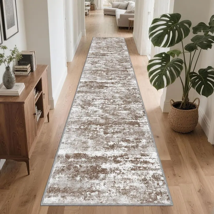 

Ультра-прочные нескользящие коврики-дорожки для коридоров 2x10 футов, моющиеся, с абстрактным рисунком, устойчивые к разрывам и пятнам, без ворса, легкие, современные.