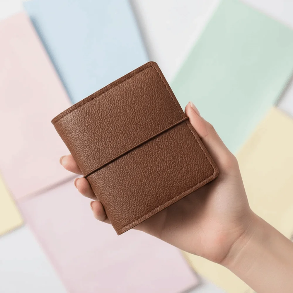 3-Inch Photocard Binder 3-Hole Ring Acid-free Pages Mini Photo Album PU Leather 25 Inner Sheets Card Collect Book