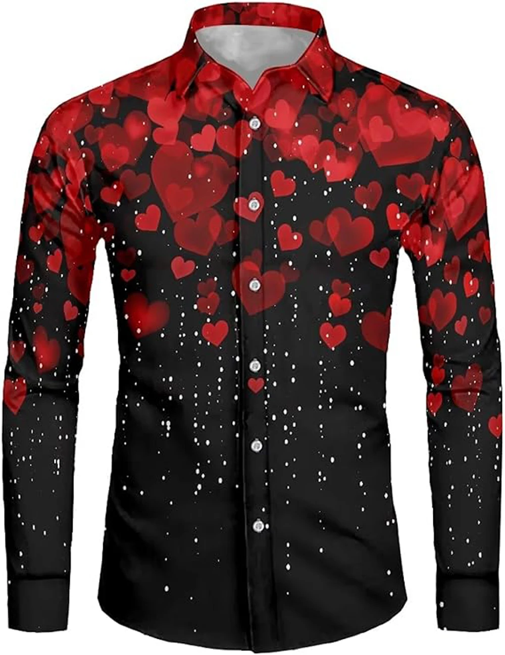 

Men's Multi-color Canadian Maple Leaf Stars and Stripes Graffiti 3D Printed Shirt Business Casual Formal Banquet Outer Shirt Men