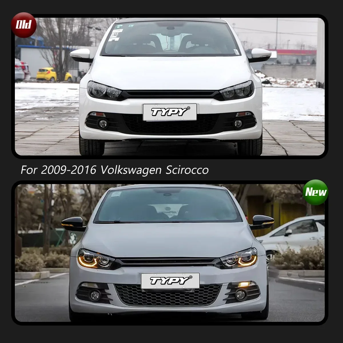 

TYPY автомобильные фары для VW Scirocco 2009-2016, обновление, модифицированное для нового DRL, динамический указатель поворота, светодиодные фары, автоаксессуары