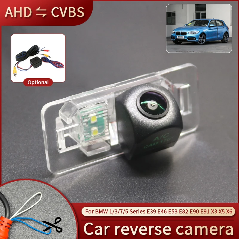 AHD Waterproof Night Vision Car Rear View Reverse Camera With Rectifier for BMW 1/3/7/5 Series E39 E46 E53 E82 E90 E91 X3 X5 X6